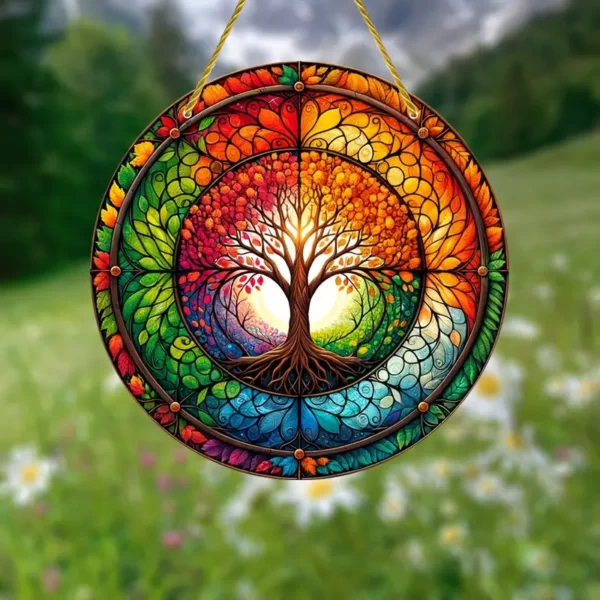 Glass suncatcher willow tree