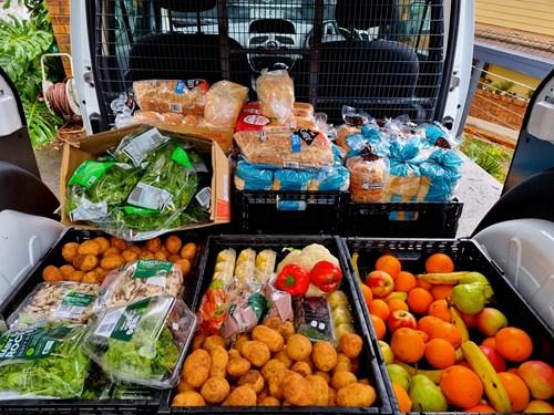 Fresh fruit and vegetables prepared for Willow House Community Foodbank food relief in Moe, Gippsland, Victoria.